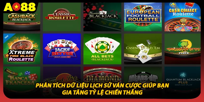 Phân tích dữ liệu lịch sử ván cược giúp bạn gia tăng tỷ lệ chiến thắng